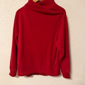 Athleta Vibrant Red Cowl Neck Sweatshirt